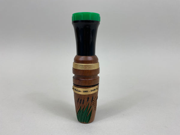 Green Head Adjustable Duck Call with Carved Pintail (#VV2)