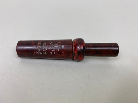 P. S. Olt Duck Call, Model No. J-15, Bakelite (#X61)