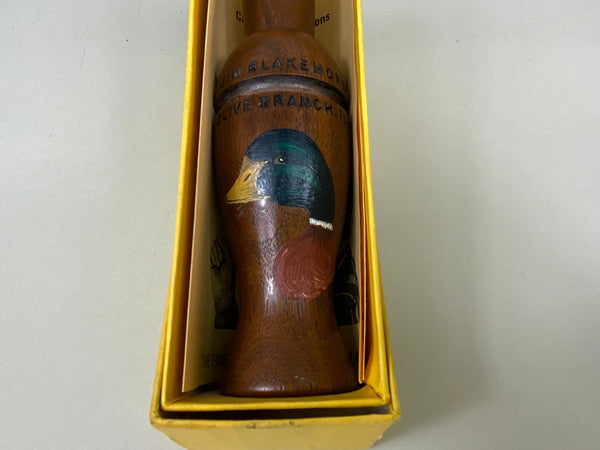 Jim Blakemore Hand Painted Duck Call, Original Box & Paperwork (#X63)