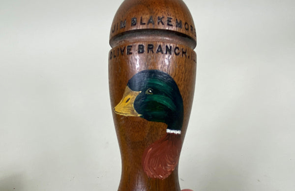 Jim Blakemore Hand Painted Duck Call, Original Box & Paperwork (#X63)