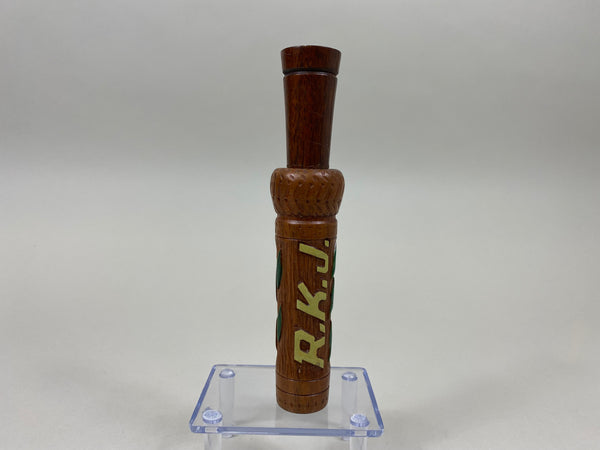 Jack Rinehart Carved Goose Call with Original typed/signed paperwork (#B28)