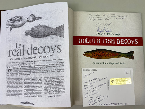 Duluth Fish Decoys by artist David E. Perkins, book written by Richard and Raymond Bonin