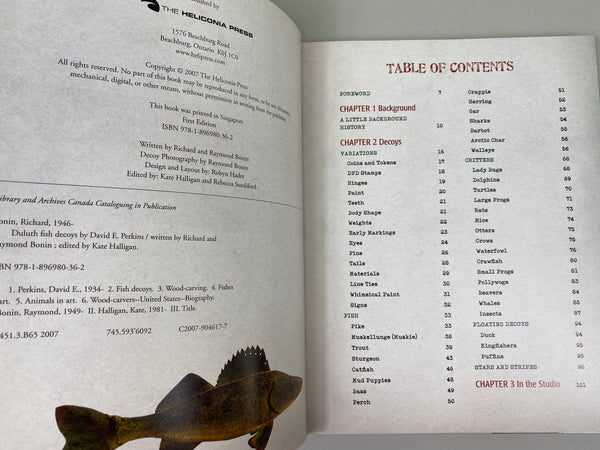 Duluth Fish Decoys by artist David E. Perkins, book written by Richard and Raymond Bonin
