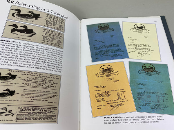 Mason Decoys A Complete Pictorial Guide, Hardcover Book