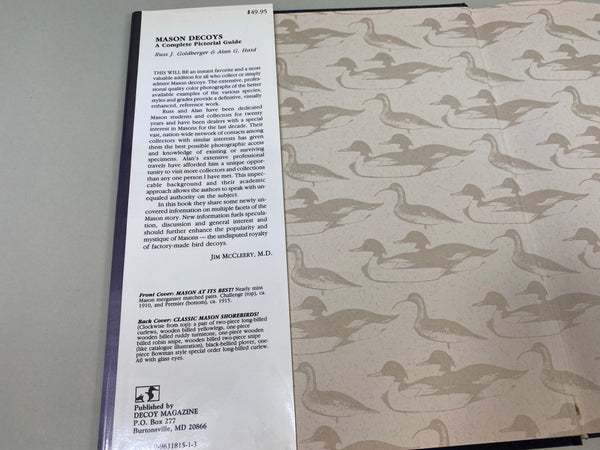 Mason Decoys A Complete Pictorial Guide by Russ J. Goldberger & Alan G. Haid