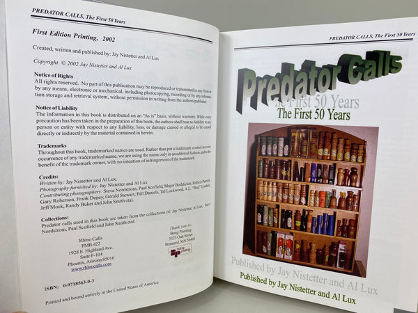 Predator Calls The First 50 Years by Jay Nistetter and Al Lux
