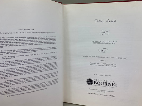 The Rare Decoy Collection of George Ross Starr, Jr., M.D.