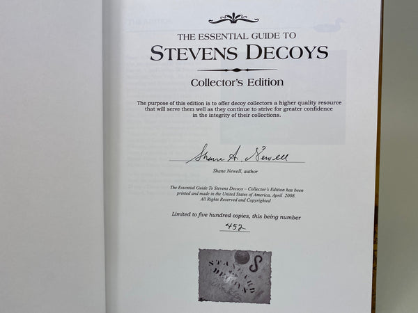 The Essential Guide to Stevens Decoys - -Collectors Edition #452 of 500