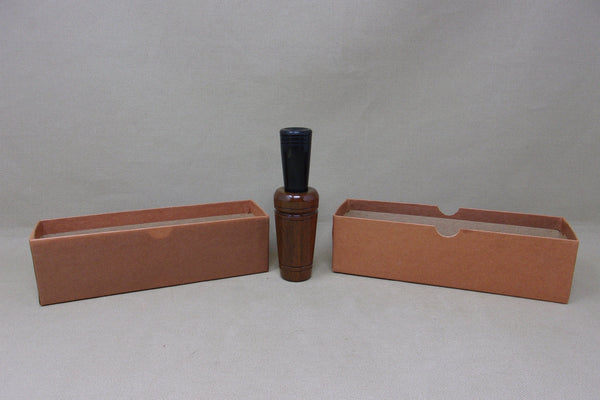 Glynn Scobey Duck Call with Painted Flying Mallard, box and paperwork (#V97)