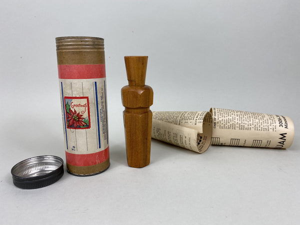 Rare Oscar Quam Octagon Duck Call, Original Tube and Paperwork (#K116)