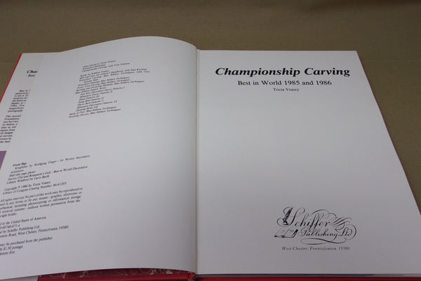 Championship Carving Best in World 1985 and 1986, by Tricia Veasey
