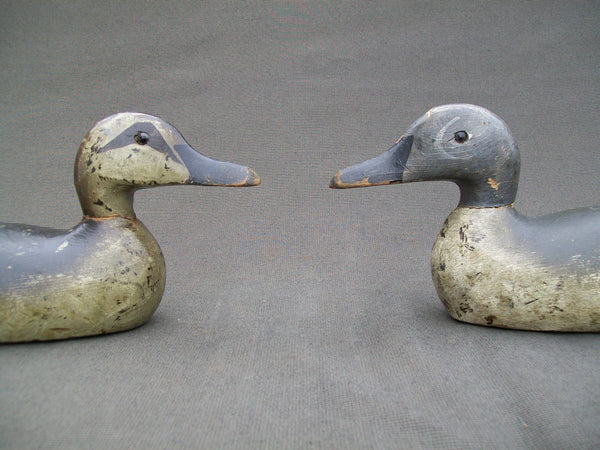 Pratt Company Blue Wing Teal Pair, Working Decoys - Original Paint