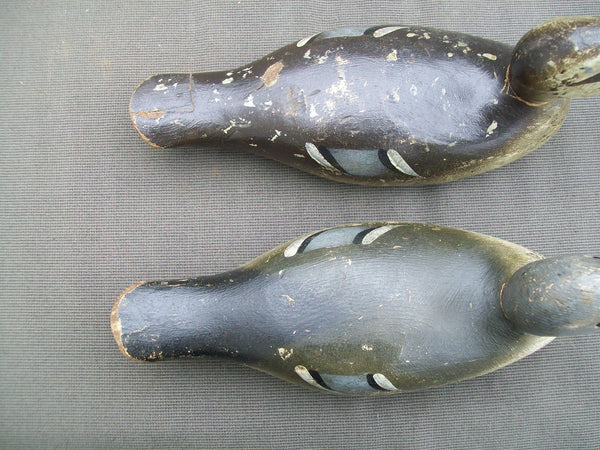 Pratt Company Blue Wing Teal Pair, Working Decoys - Original Paint