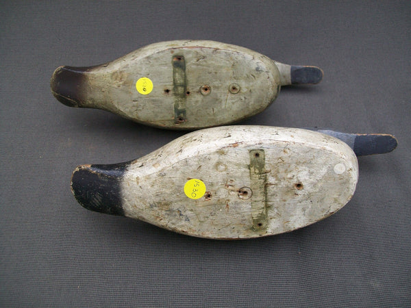 Pratt Company Blue Wing Teal Pair, Working Decoys - Original Paint