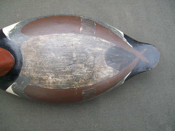 Elliston Red Head Duck Decoy, Circa early 1900's  (#1544)