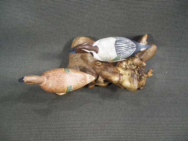 Miniature Standing Pintails on driftwood by Bill Ellena