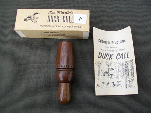 Ken Martin Duck Call In Box With Paperwork
