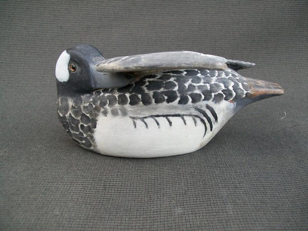 1/3 size Destri Bufflehead raised wing, signed and stamped