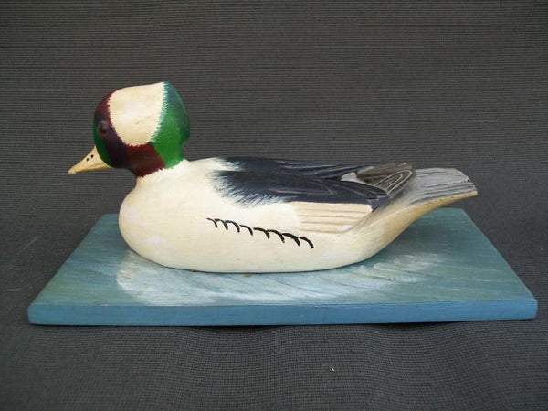 Paul Brown Bufflehead with raised wings and detail carving