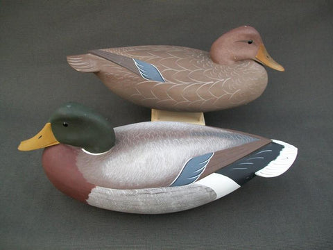 George Strunk Mallard Pair Snugglehead with weight