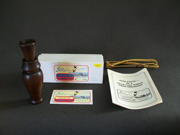 Sam Spiegel's Handmade Mallard Call in box with Paperwork