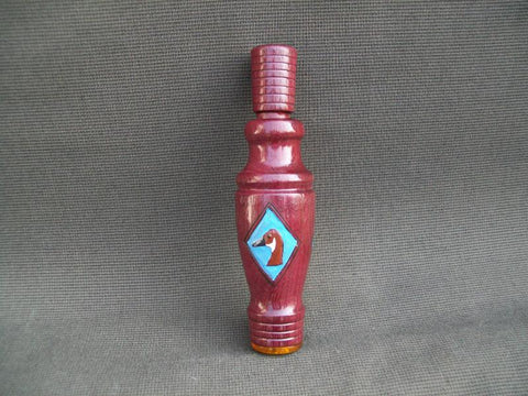 Bud Hinck Carved Duck Call, Pintail and Mallards