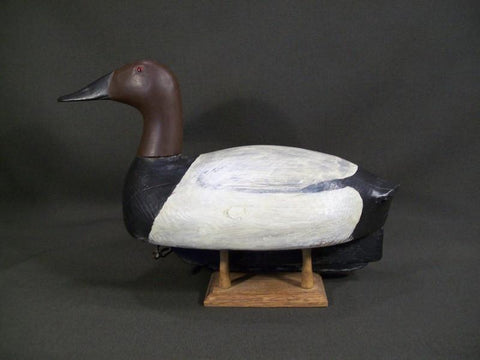 One Arm Kelley Canvasback with weighted Keel.  Nice heavy bird.  Measures 15-1/2" long, 6" wide, and 9-1/2" tall