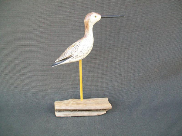 Anderlik Yellow Legs on driftwood stand