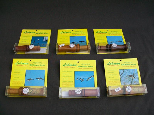 6 Lohman Calls New in Original Boxes and Case, Bill Harper Series