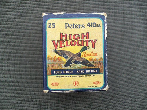 Peters High Velocity 410 GA shell box