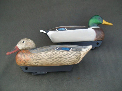 Pair of Borrett Working Mallards with Keel, Stamped