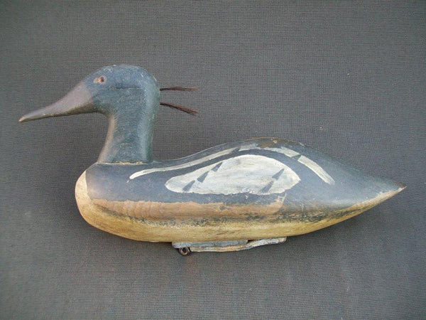 Merganser Working Decoy with weight possibly Maine