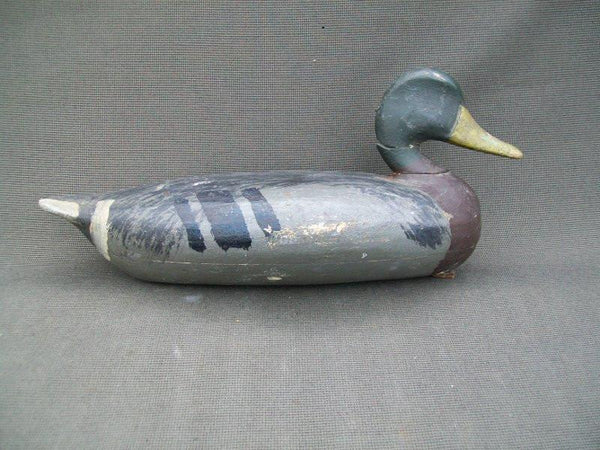 Perry Wilcoxen Mallard Drake with Lead Weight and Leather Rigging Strap.  (#2094)