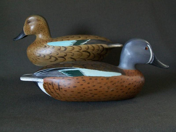 Virgil Lashbrook Bluewing Teal Pair signed