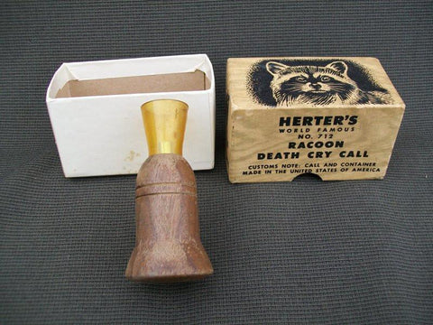 Herters Racoon Death Cry Call #712 with box and papers