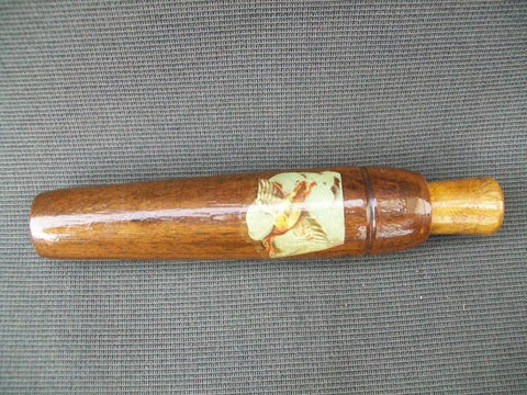 Vintage Lee Madoxx Wooden duck call with unique emblem