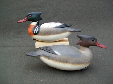 Rick Brown Third Size Red Breasted Mergansers- Pair