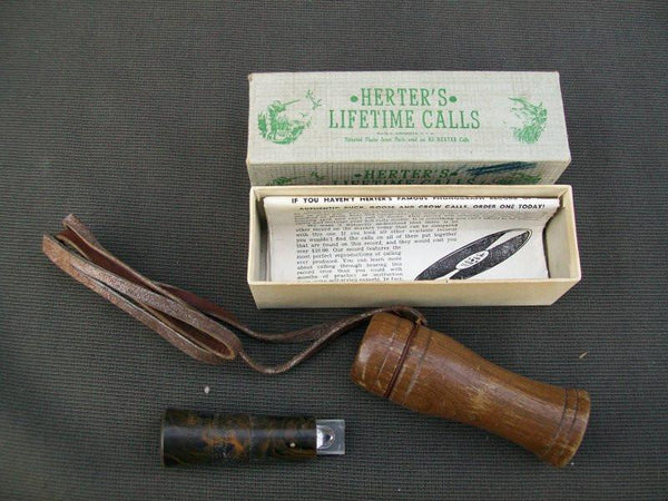 Herters Lifetime Call in Box with leather strap and paperwork