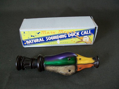 Marv Meyer Duck Call in box with bag