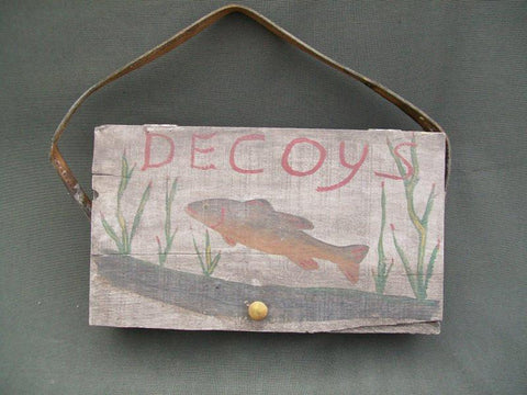 Handmade Fish Decoy Wooden Storage Box