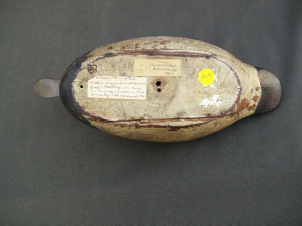 Mason Challenge Grade Bluebill with rare flat bottom, Original Paint.  (#2119)