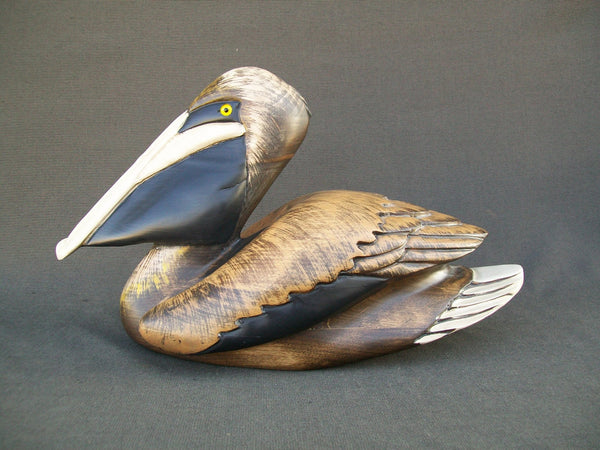 Tom Taber Specialty Series Brown Pelican, Unique decoy, signed