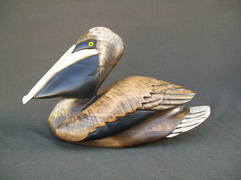 Tom Taber Specialty Series Brown Pelican, Unique decoy, signed