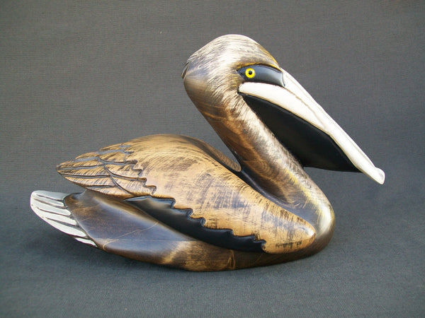 Tom Taber Specialty Series Brown Pelican, Unique decoy, signed