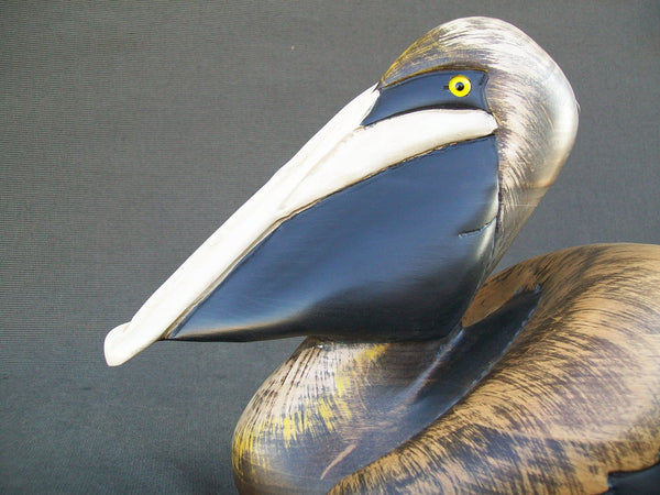 Tom Taber Specialty Series Brown Pelican, Unique decoy, signed