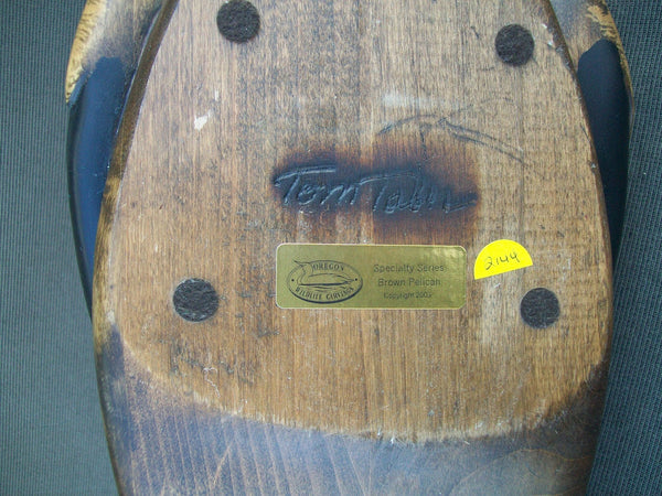 Tom Taber Specialty Series Brown Pelican, Unique decoy, signed