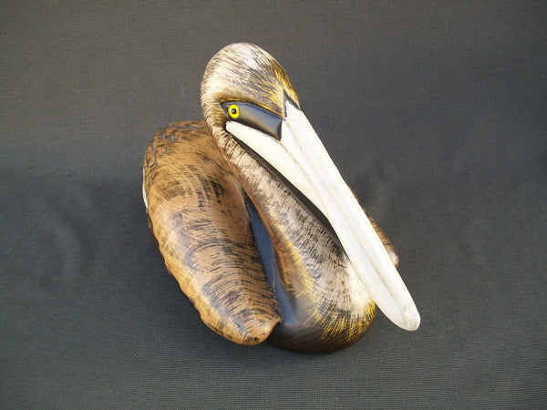 Tom Taber Specialty Series Brown Pelican, Unique decoy, signed