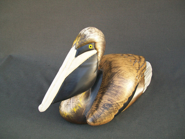 Tom Taber Specialty Series Brown Pelican, Unique decoy, signed