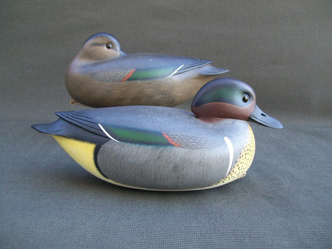 Green Wing Teal Pair by Frederick Brown