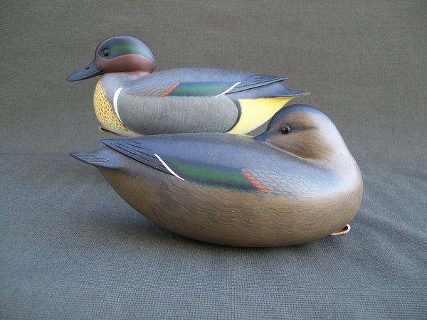 Green Wing Teal Pair by Frederick Brown